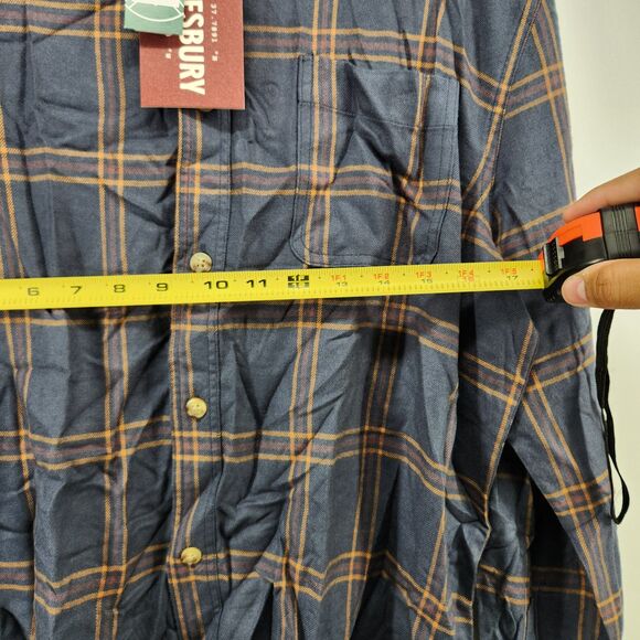 Alesbury Men's Indigo L Essential Brushed Twill Shirts NWT - Picture 5 of 7